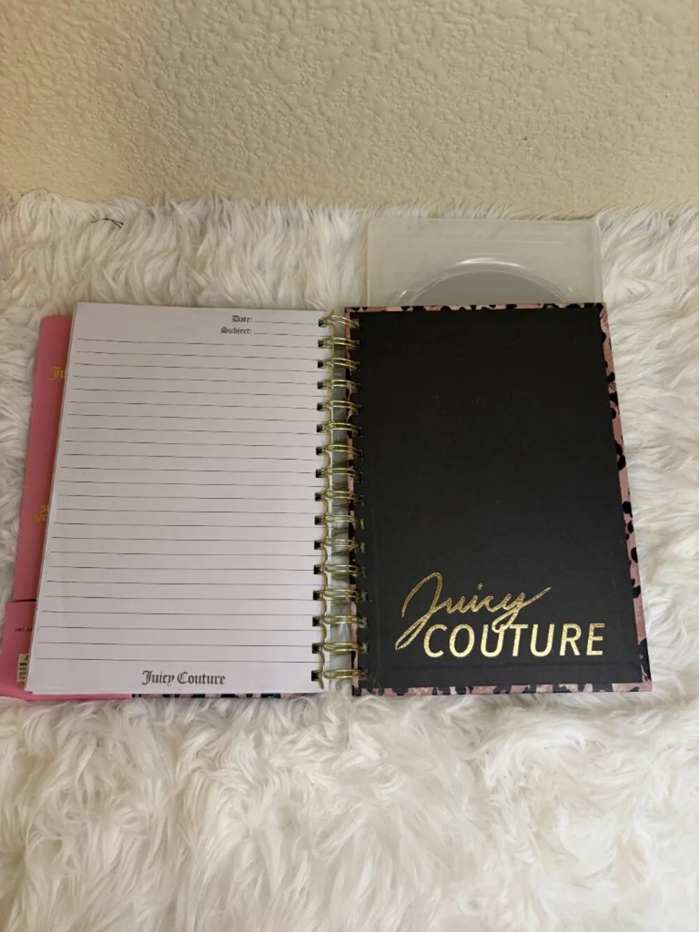 Juicy Couture Leopard Spiral Journal Notebook Heart Pens Stationery 316 Pg NWT